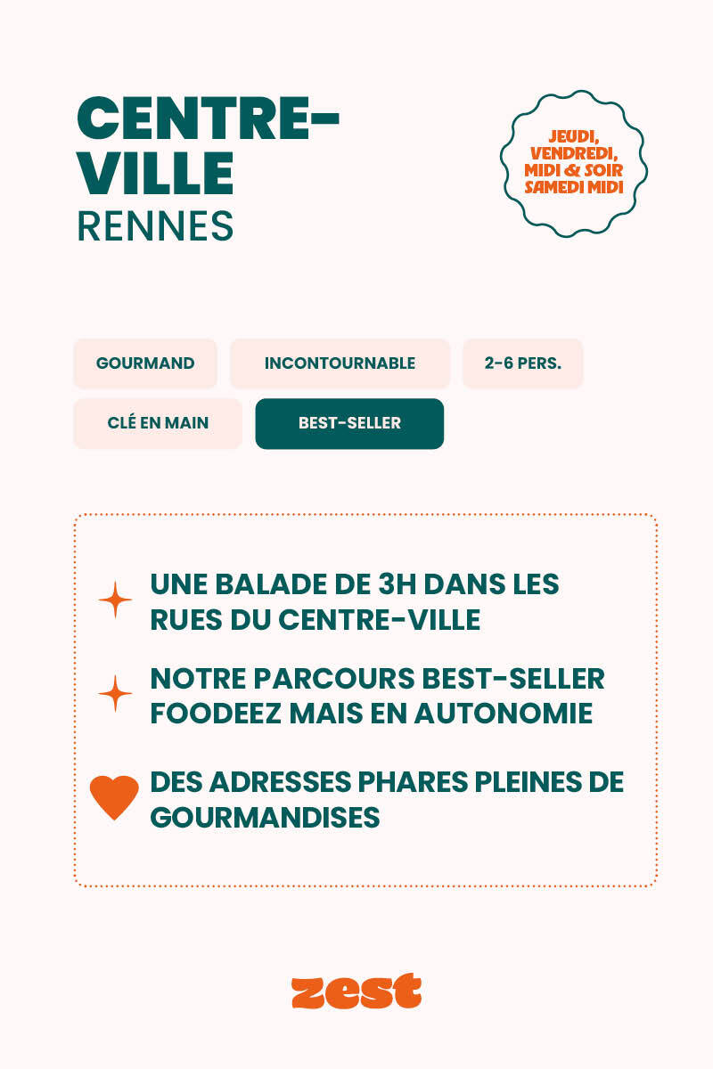 Rennes food tour autonome - centre-ville