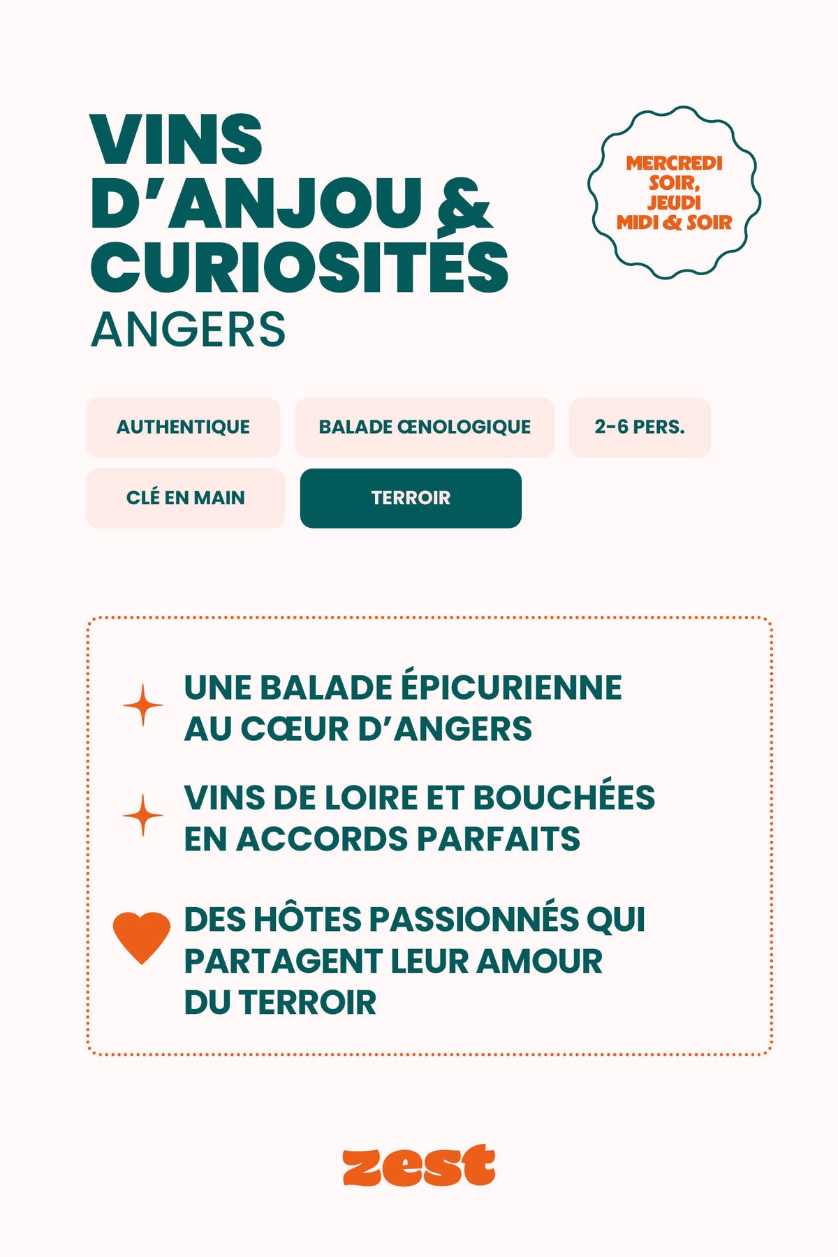 Angers food tour autonome – Sur la trace des vins d'Anjou