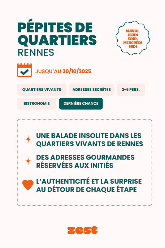 Rennes food tour autonome - Pépites de quartiers