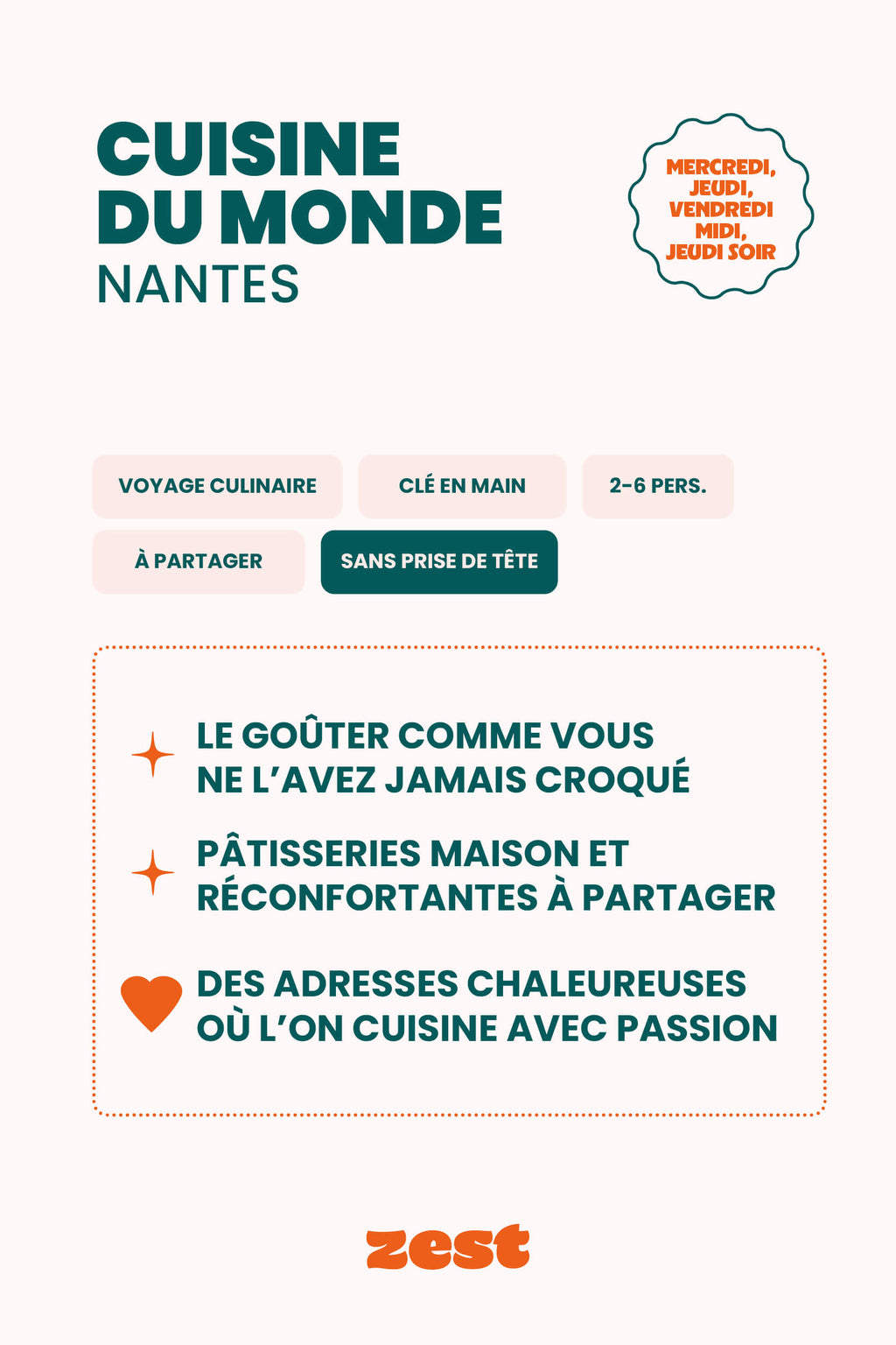 Nantes food tour autonome - cuisine du monde