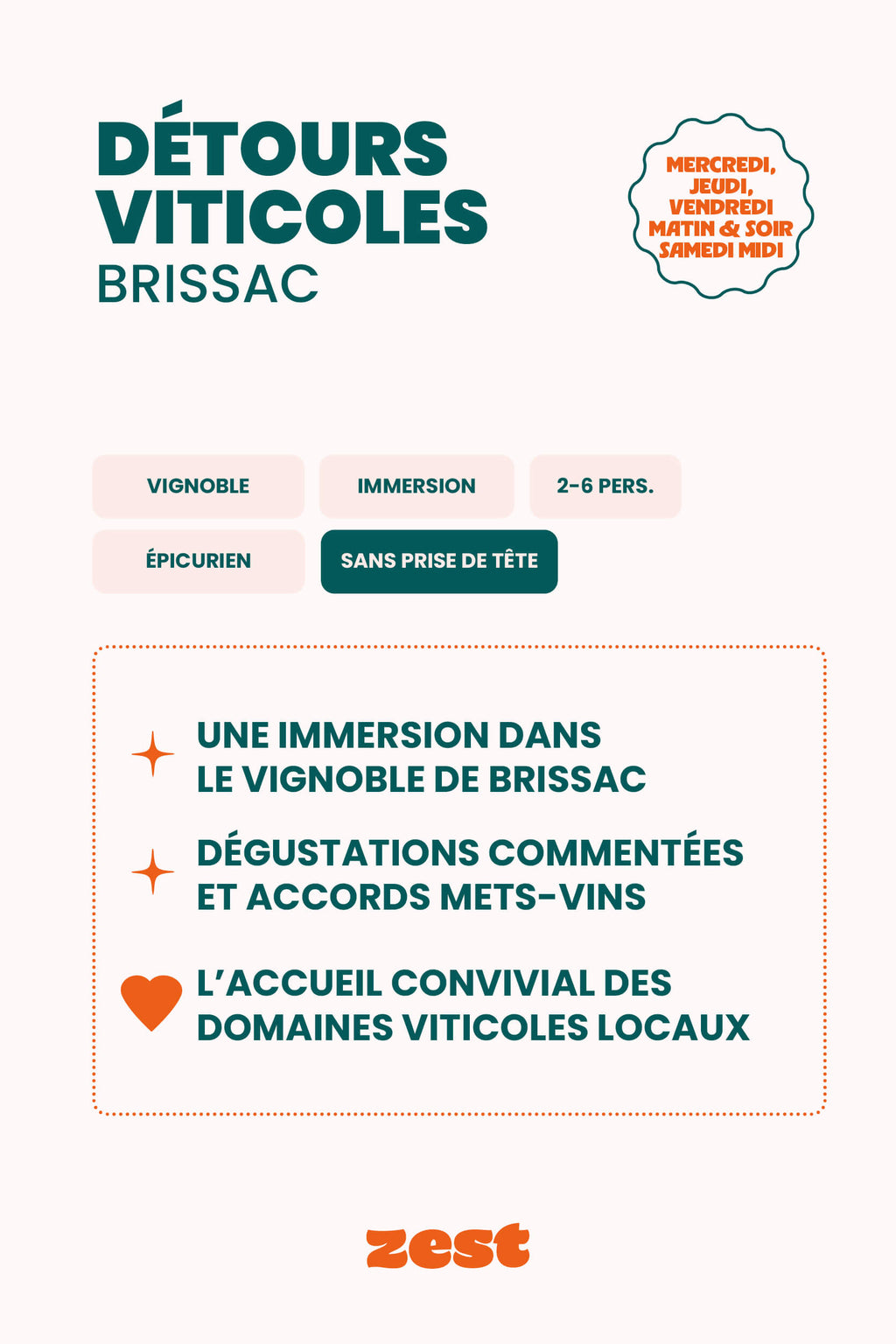 Brissac food tour autonome – Détours viticoles